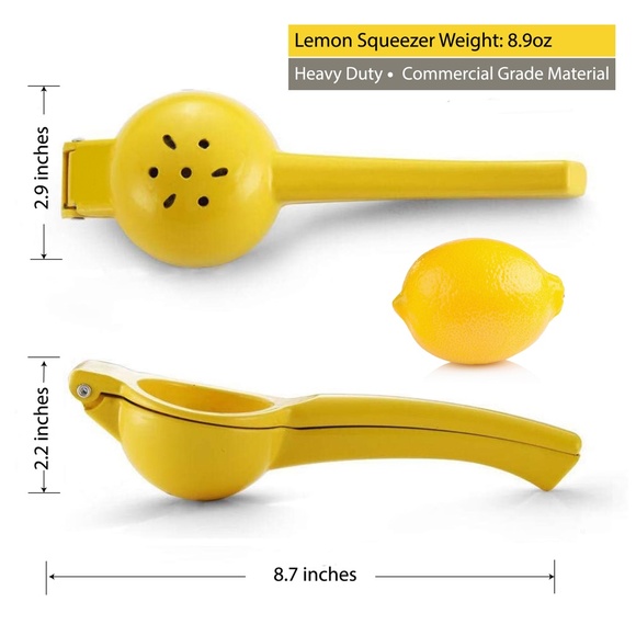 Die Cast Aluminum Metal Squeezer Lime Lemon Citrus Squeezer Hand Juicer Kitchen - Picture 2 of 2